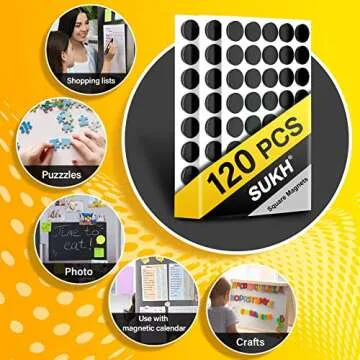 Sukh 120PCS Round Adhesive Magnets for Easy Organization