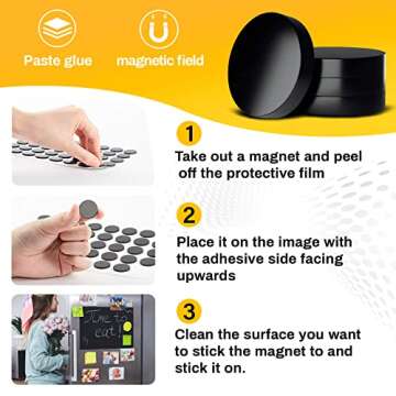 Sukh 120PCS Round Adhesive Magnets for Easy Organization