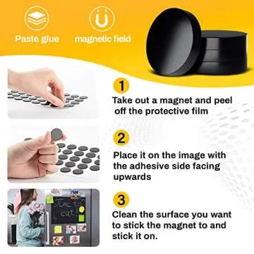 Sukh 120PCS Round Adhesive Magnets for Easy Organization