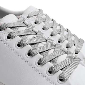 Stylish Flat Metallic Laces - Gold & Silver 54"