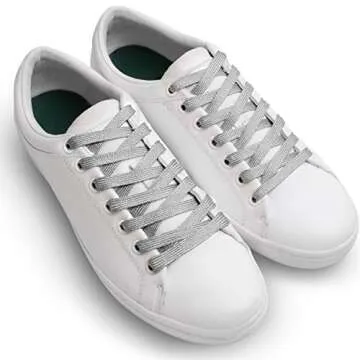 Stylish Flat Metallic Laces - Gold & Silver 54"