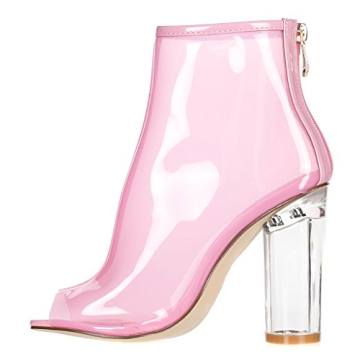 Cape Robbin Benny-1 Pink Open Toe Chunky Bootie - Stylish Comfort