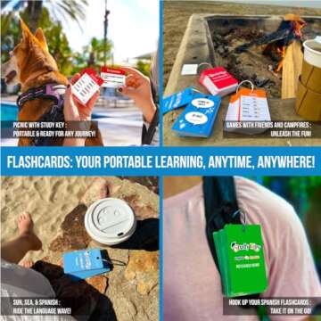 500+ English-Spanish Flash Cards for Adults and Kids 15+, 270 Spanish Verb Conjugation, Nouns, Adjectives, and Phrases to Learn Spanish for Adult Beginners