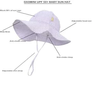 DASMINI Baby Toddler Sun Hat with UPF 50+ Protection