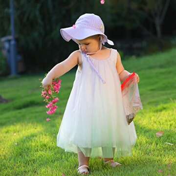 DASMINI Baby Toddler Sun Hat with UPF 50+ Protection