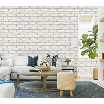 Timeet Peel and Stick Faux Brick Wallpaper for Easy Decor