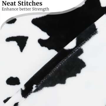 Cow Print Blanket Warm Plush Cute Black Cow Throw Blanket Soft Fleece Flannel Lightweight Throw Blankets Sofa Couch Bed Travel Cow Bedding Room Decor for Kids Teens Adults 40"x50"