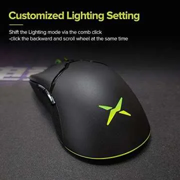 DeLUX M800DB Wireless Gaming Mouse - Lightweight, RGB, 16000DPI