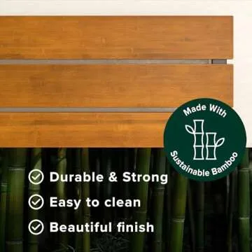 ZINUS Bamboo Bed Frame, Sturdy & Easy Assembly, Twin