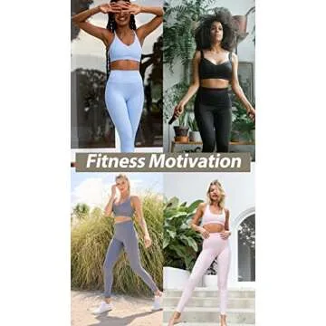 Comfortable High Waisted Leggings for Women - 4 Pack