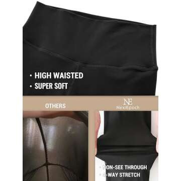 Comfortable High Waisted Leggings for Women - 4 Pack