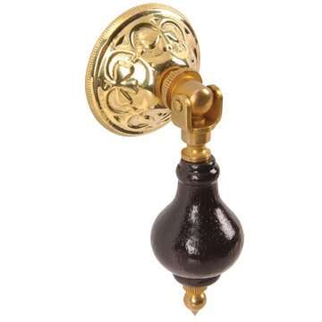 Victorian Teardrop Pull with Eastlake Brass Rose