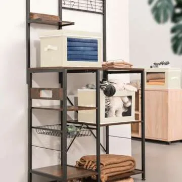 Homsorout Fabric Storage Bins with Lids, Storage Cubes with Window, Decorative Storage Boxes Baskets for Organizing, Closet Organizer Storage Bins for Home, Office, 3 Packs, Beige