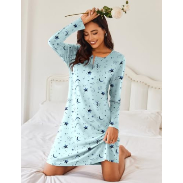 Ekouaer 2 Pack Sleepwear for Women Soft Comfy Nightgowns