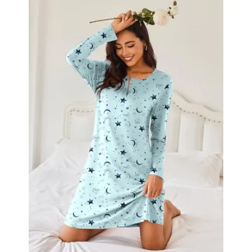 Ekouaer 2 Pack Sleepwear for Women Soft Comfy Nightgowns