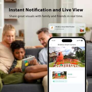 Birdkiss Smart Bird Feeder with Camera Solar, Auto Capture Bird Videos & Motion Detection, Bird Watching Camera Notify in Time, Metal Bird Feeder with Seed Guard, Ideal Present for Bird Lovers (Green)