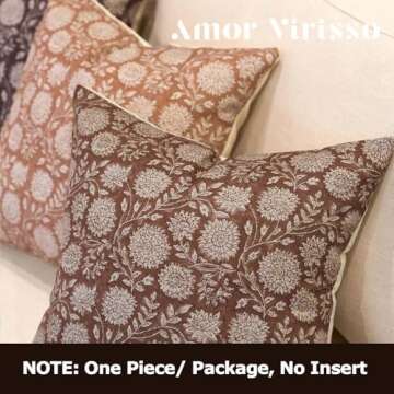 Amor Virisso Floral Pillow Covers for Living Room