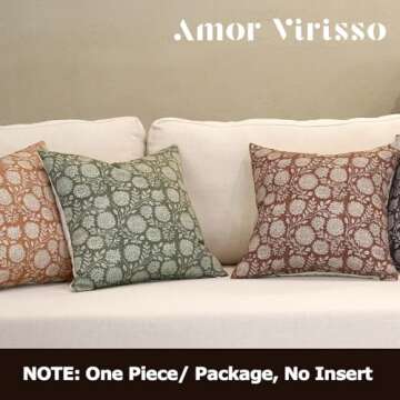 Amor Virisso Floral Pillow Covers for Living Room