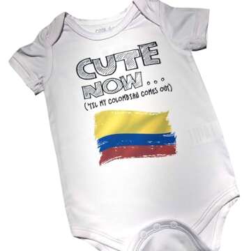 Cute Now Baby Colombia Bodysuit Til My Colombian Comes Out - Stylish Infant Jumpsuit