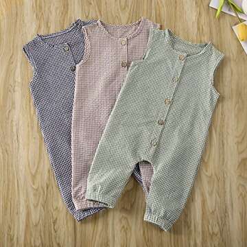 Mubineo Infant Baby Boy Girl Summer Sleeveless Romper Jumpsuit One Piece Clothes Outfit (Md Green, 6...