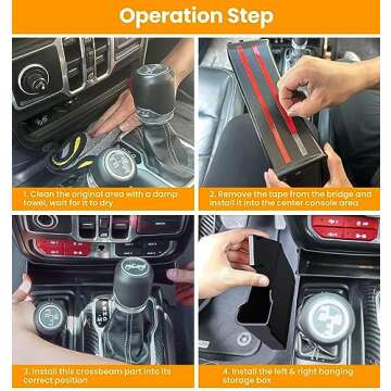 Eamplest Jeep Console Organizer for Wrangler JL & Gladiator