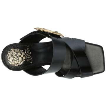 Vince Camuto Women's HELYA Heeled Sandal, Black, 8.5