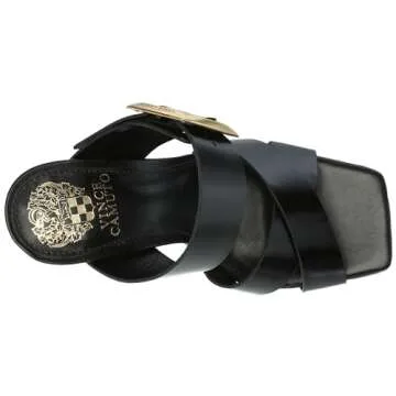 Vince Camuto Women's HELYA Heeled Sandal, Black, 8.5