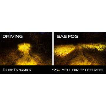 Worklight SS3 Sport Yellow SAE Fog Standard Pair Diode Dynamics