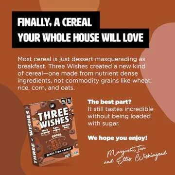 Healthy Plant-Based Cocoa Cereal by Three Wishes - 6 Pack