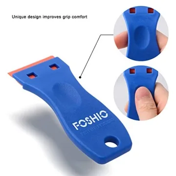FOSHIO Plastic Razor Blade Scraper Set with Blades