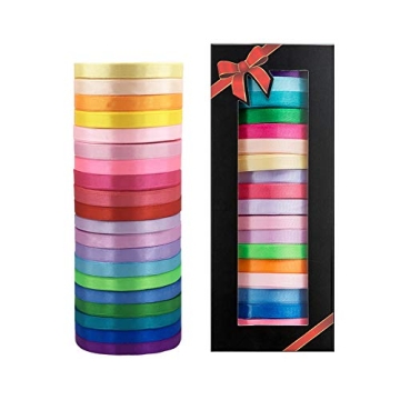 Vibrant Satin Ribbon Rolls for Crafting and Decoration