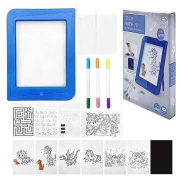 Multi-Purpose Writing Tablet, 9 Inch Doodle Scribbler Board, Electronic Led Drawing Tablet Drawing Pads, Educational Birthday Gift (Blue)