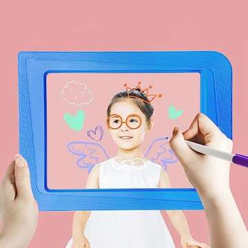 Multi-Purpose Writing Tablet, 9 Inch Doodle Scribbler Board, Electronic Led Drawing Tablet Drawing Pads, Educational Birthday Gift (Blue)