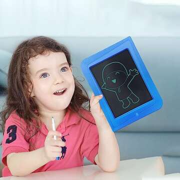 Multi-Purpose Writing Tablet, 9 Inch Doodle Scribbler Board, Electronic Led Drawing Tablet Drawing Pads, Educational Birthday Gift (Blue)