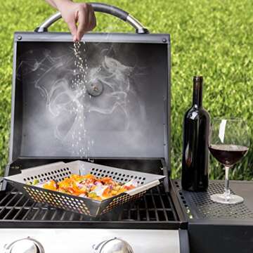 Versatile Stainless Steel Grill Basket for Outdoor Cooking