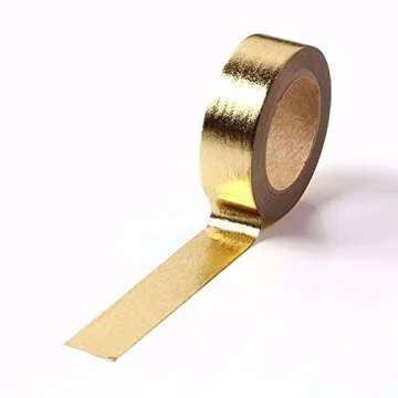 Syntego Gold Foil Washi Tape - Decorative Masking Tape 15mm x 10m