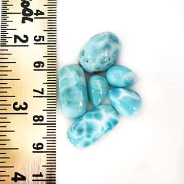 Gempires Natural Larimar Cabochon Gemstone for Jewelry, 10 to 20 mm, Larimar Cabochon Loose Stone, Loose Cabochon Gemstone Supply, 50 Carat Lot