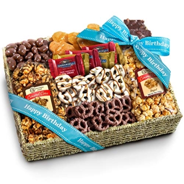 Delicious Birthday Chocolate Caramel Crunch Grand Gift Basket - Snacks & Treats