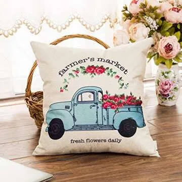 Adorable Vintage Floral Throw Pillow Cover for Home