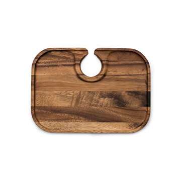 Ironwood Gourmet Paso Robles Canapé Tray, 7.5 x 10.5 x 0.5 inches, Brown