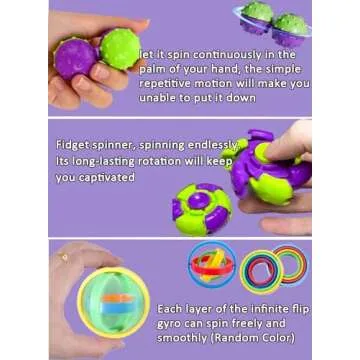 Fidget Toy Gun, 1911 Stress Shot Toy Gun Set for Adults & Kids, 3D Printed Peace Pistol Fidget Toy Anxiety Relief Items Pack, 9 PCS