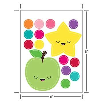 Paper Riot Co. Peel-and-Stick Assorted Kawaii Cute Cartoon Food Vinyl Wall Decal Set, 147 ct.