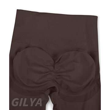 GILLYA Workout Leggings for Women,Butt Lifting Leggings, Seamless High Waisted Tummy Control,Squat Proof, 4 Way-Stretch,Gusseted Crotch, Booty Tight for Gym Workout, Yoga