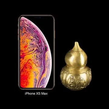 FengShui Brass Wu Lou Gourd with Chinese Eight Immortals Statue Home Desk Decor ZD043