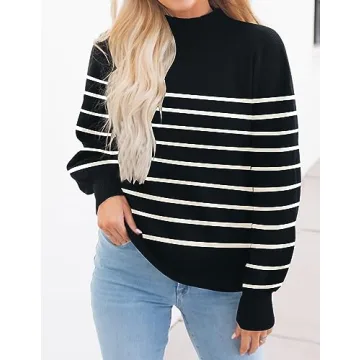 ZESICA Women's Casual Turtleneck Oversized Pullover Sweater