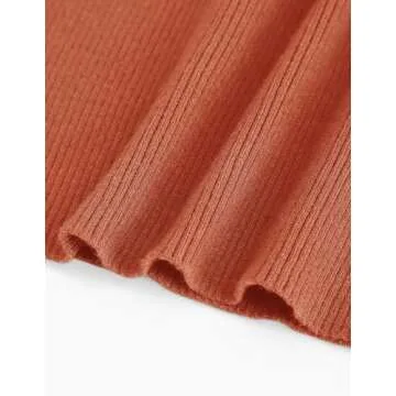 ZESICA Womens Summer Sleeveless Tank Tops Ribbed High Neck Racerback Slim Fitted Color Block Casual Shirts,Coral,Small