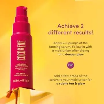 Coco & Eve Anti-Aging Tanning Serum for Hydrating Glow