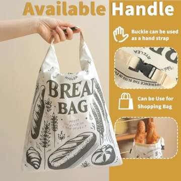 Ryelea Bread Bags - 2 Packs Reusable Cotton Bags for Homemade Bag Sourdough and Loaf Storage-17" x 13" (Ephedra+White)
