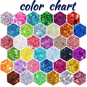 Holographic Glitter Mix – 36 Colors for Creative Crafts