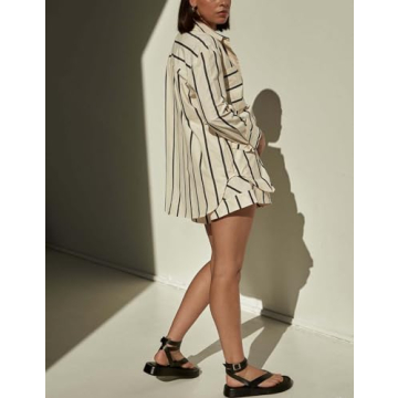 Bufushaoh Women's Striped 2 Piece Casual Lounge Set